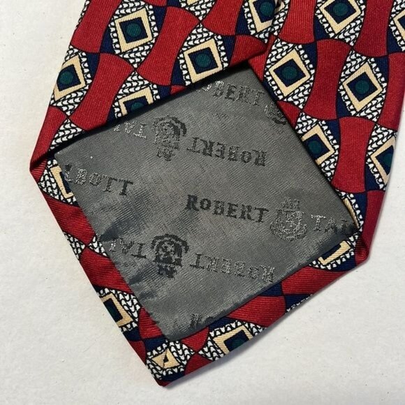 ROBERT TALBOTT RED SILK TIE - Picture 6 of 9